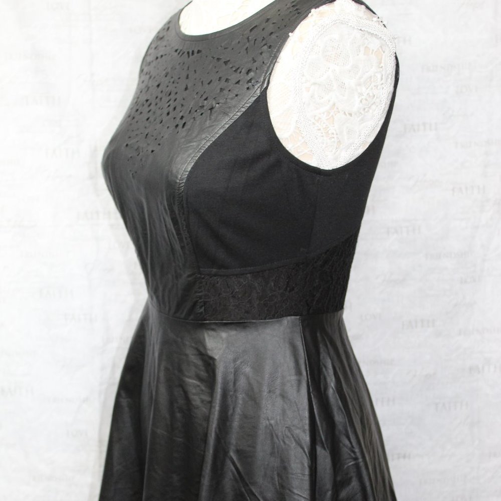 Faux Leather Dress